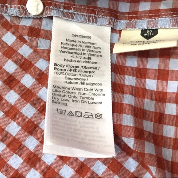 Madewell Easy Gingham Seersucker Cotton Dress Size 8 - Picture 11 of 14